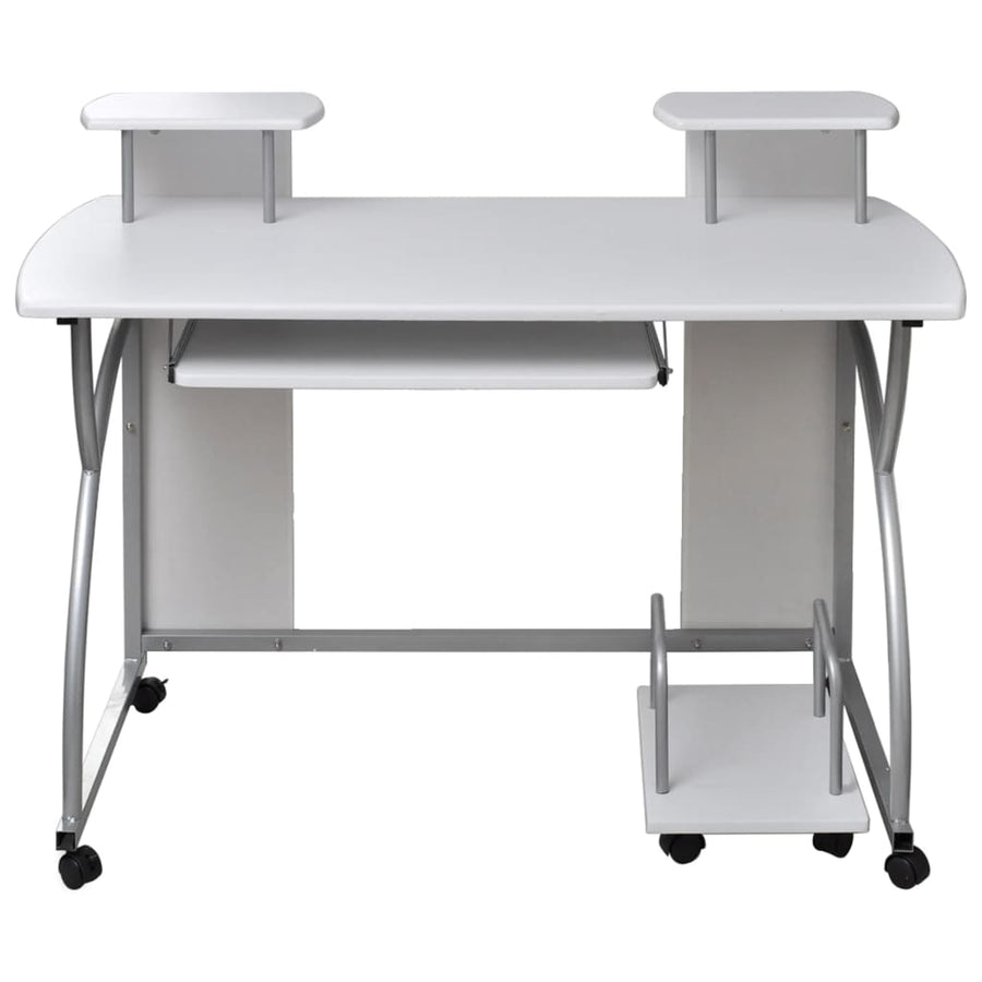Computer Desk White 110x52x88.5 cm Engineered Wood