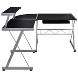 Corner Computer Desk Black 132x112x99 cm Engineered Wood