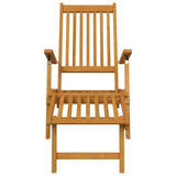 Outdoor Deck Chairs with Footrests 2 pcs Solid Wood Acacia - Top-Down View
