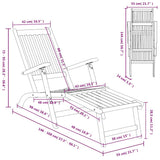 Outdoor Deck Chairs with Footrests 2 pcs Solid Wood Acacia