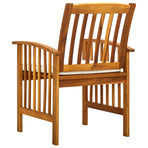 Garden Dining Chairs 4 pcs with Cushions Solid Wood Acacia