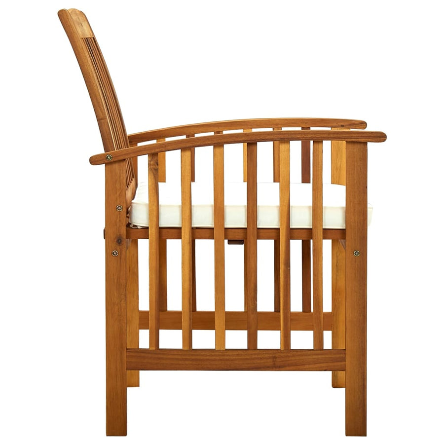 Garden Dining Chairs 8 pcs with Cushions Solid Wood Acacia