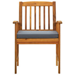 Garden Dining Chairs 4 pcs with Cushions Solid Wood Acacia