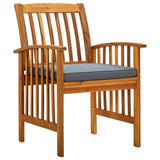 Garden Dining Chairs 6 pcs with Cushions Solid Wood Acacia