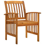 Garden Dining Chairs 6 pcs with Cushions Solid Wood Acacia