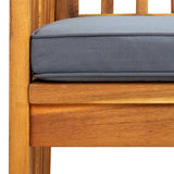 Garden Dining Chairs 8 pcs with Cushions Solid Wood Acacia - Low Angle