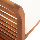Garden Dining Chairs with Cushions 4 pcs Solid Wood Acacia - Rear View