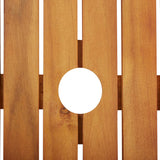 5 Piece Outdoor Dining Set with Cushions Solid Wood Acacia - Extra Image