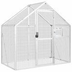 Aviary Silver 179x100x185 cm Aluminium