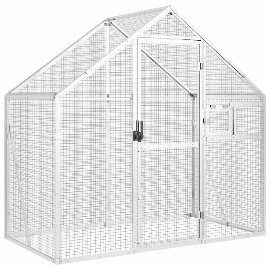 Aviary Silver 179x100x185 cm Aluminium