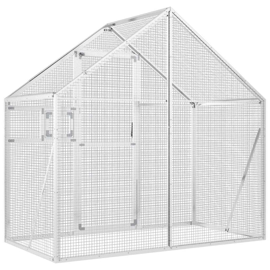 Aviary Silver 179x100x185 cm Aluminium
