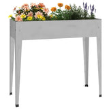 Garden Planter 100.5x40.5x90 cm Galvanised Steel - Side View