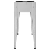 Garden Planter 100.5x40.5x90 cm Galvanised Steel - 45-Degree Angle