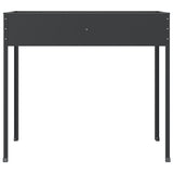 Garden Planter Anthracite 100.5x40.5x90 cm Galvanised Steel - Top-Down View