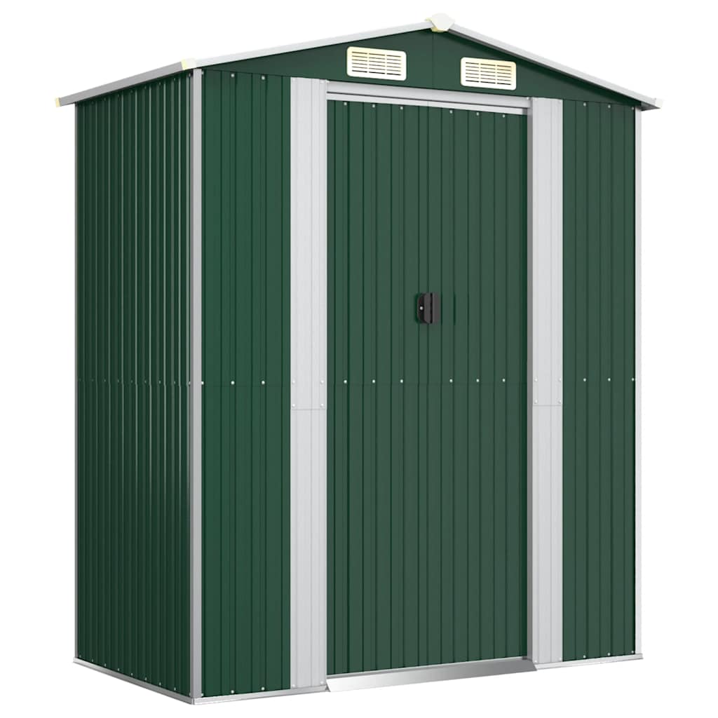 Garden Shed Green 192x108x223 cm Galvanised Steel