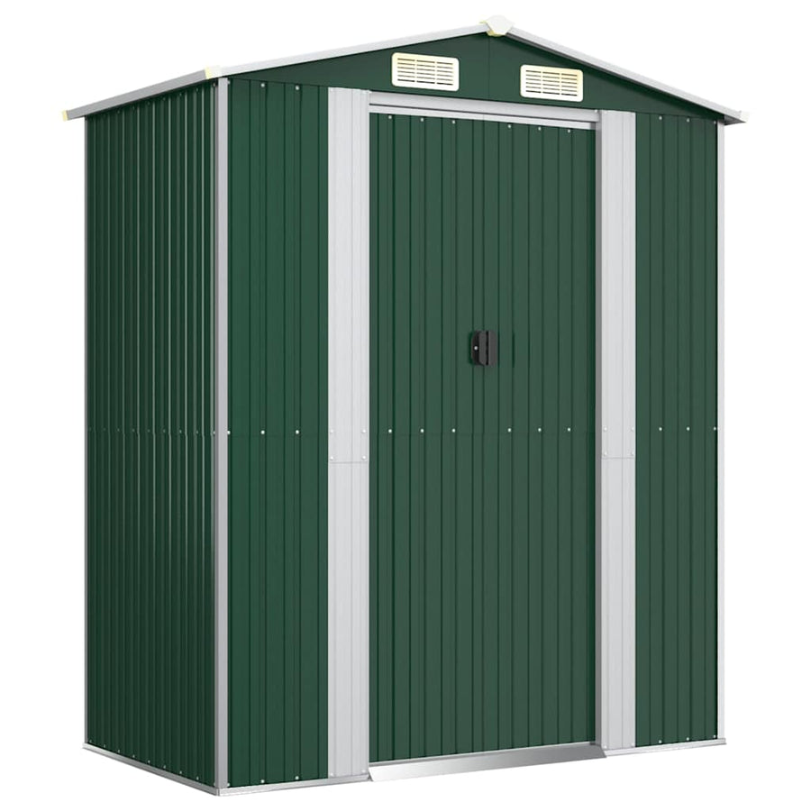 Garden Shed Green 192x108x223 cm Galvanised Steel