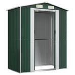 Garden Shed Green 192x108x223 cm Galvanised Steel
