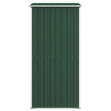 Garden Shed Green 192x108x223 cm Galvanised Steel - 45-Degree Angle