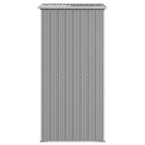 Garden Shed Light Grey 192x108x223 cm Galvanised Steel
