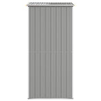Garden Shed Light Grey 192x108x223 cm Galvanised Steel