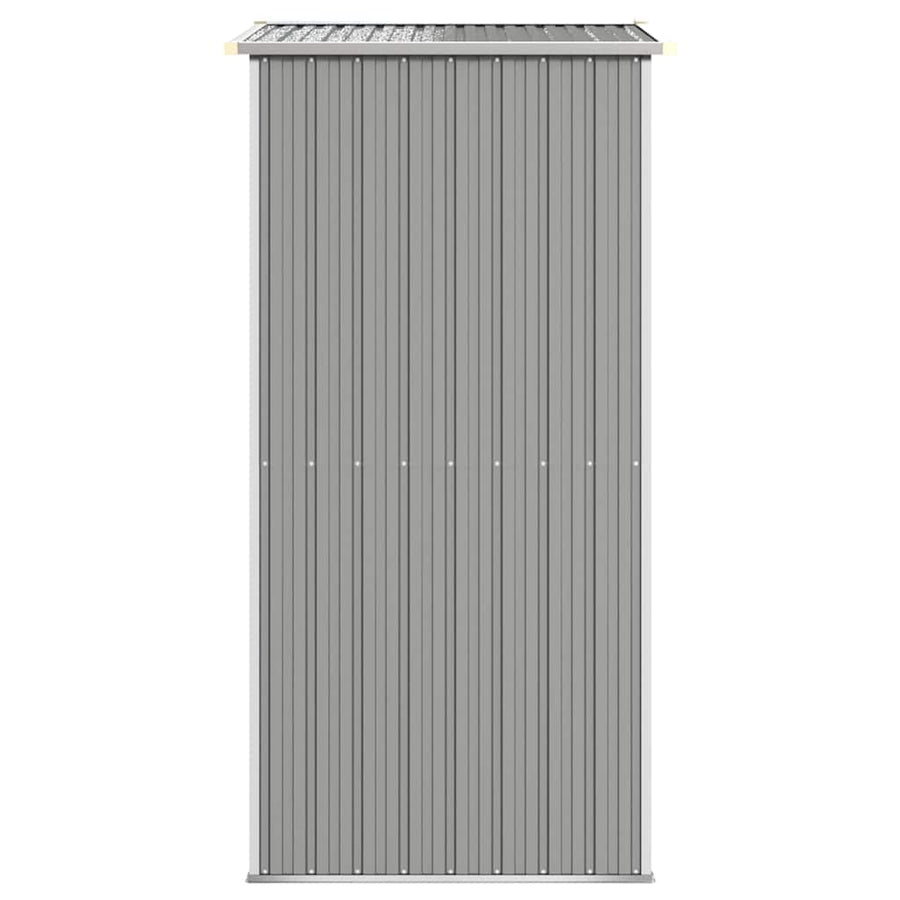 Garden Shed Light Grey 192x108x223 cm Galvanised Steel
