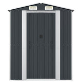 Garden Shed Anthracite 192x108x223 cm Galvanised Steel - Side View
