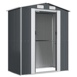 Garden Shed Anthracite 192x108x223 cm Galvanised Steel - Top-Down View