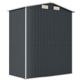 Garden Shed Anthracite 192x108x223 cm Galvanised Steel - Rear View