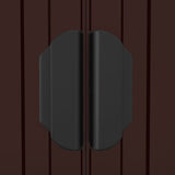 Garden Shed Dark Brown 192x108x223 cm Galvanised Steel
