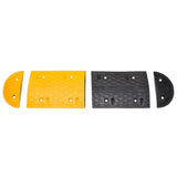 Speed Hump Yellow&Black 129x32.5x4 cm Rubber - Top-Down View