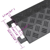 Cable Protector Ramps 2 pcs 98.5 cm Black - Extra Image