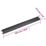 Cable Protector Ramps 2 pcs 98.5 cm Black - Extra Image