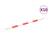 Retractable Traffic Cone Bars 10 pcs ABS 116-197 cm - Front View