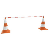 Retractable Traffic Cone Bars 10 pcs ABS 116-197 cm - Top-Down View