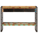 Console Table 110x30x76 cm Solid Wood Reclaimed - Front View