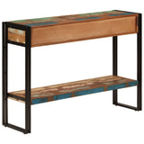 Console Table 110x30x76 cm Solid Wood Reclaimed - Side View