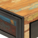 Console Table 110x30x76 cm Solid Wood Reclaimed - Top-Down View