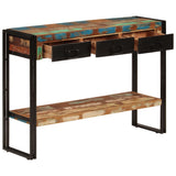 Console Table 110x30x76 cm Solid Wood Reclaimed - Rear View
