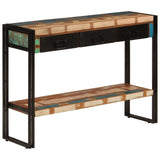 Console Table 110x30x76 cm Solid Wood Reclaimed - Low Angle