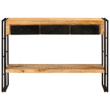 Console Table 110x30x76 cm Solid Wood Mango - Front View