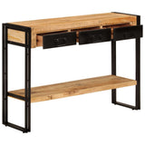 Console Table 110x30x76 cm Solid Wood Mango - Rear View