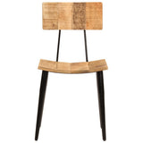 Dining Chairs 2 pcs 44x40x80 cm Solid Wood Mango - Front View