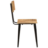 Dining Chairs 2 pcs 44x40x80 cm Solid Wood Mango - Side View