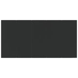 Garden Dining Table Black 200x100x74cm Steel and Tempered Glass