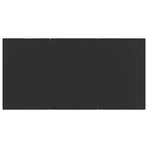 Garden Dining Table Black 200x100x74cm Steel and Tempered Glass