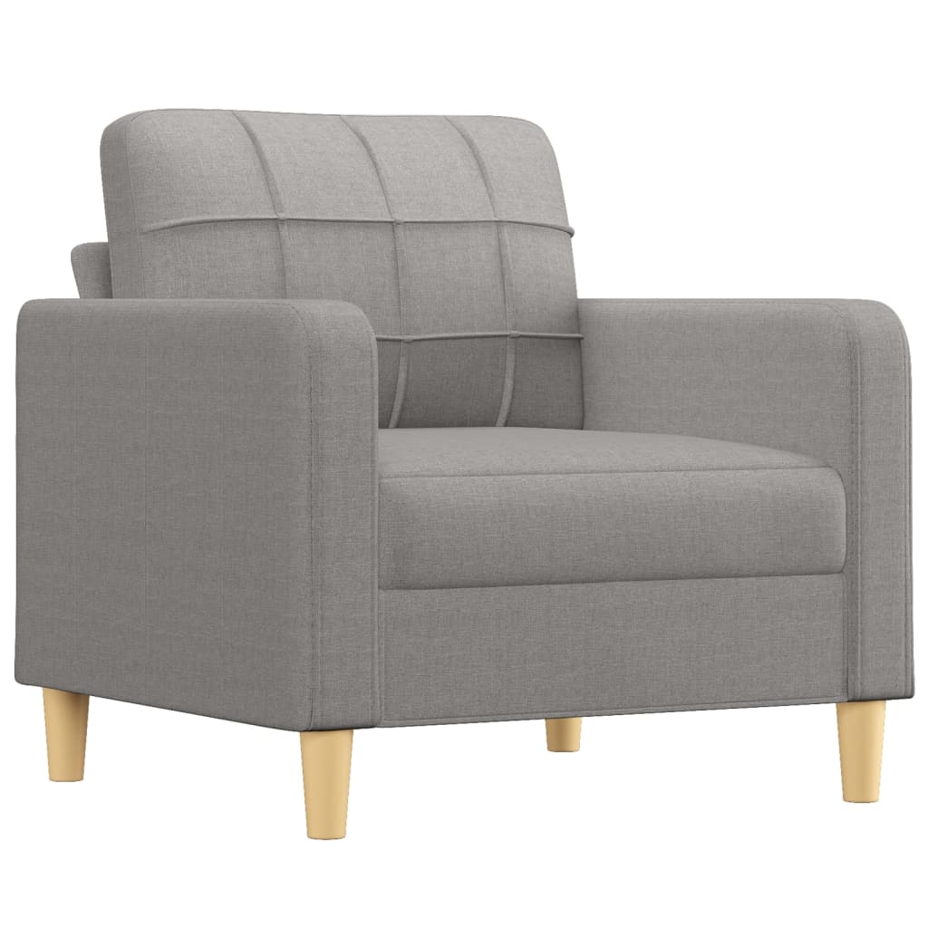 Sofa Chair Light Grey 60 cm Fabric
