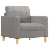 Sofa Chair Light Grey 60 cm Fabric
