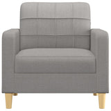 Sofa Chair Light Grey 60 cm Fabric - Side View