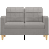 2-Seater Sofa Light Grey 120 cm Fabric
