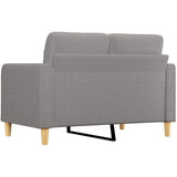 2-Seater Sofa Light Grey 120 cm Fabric